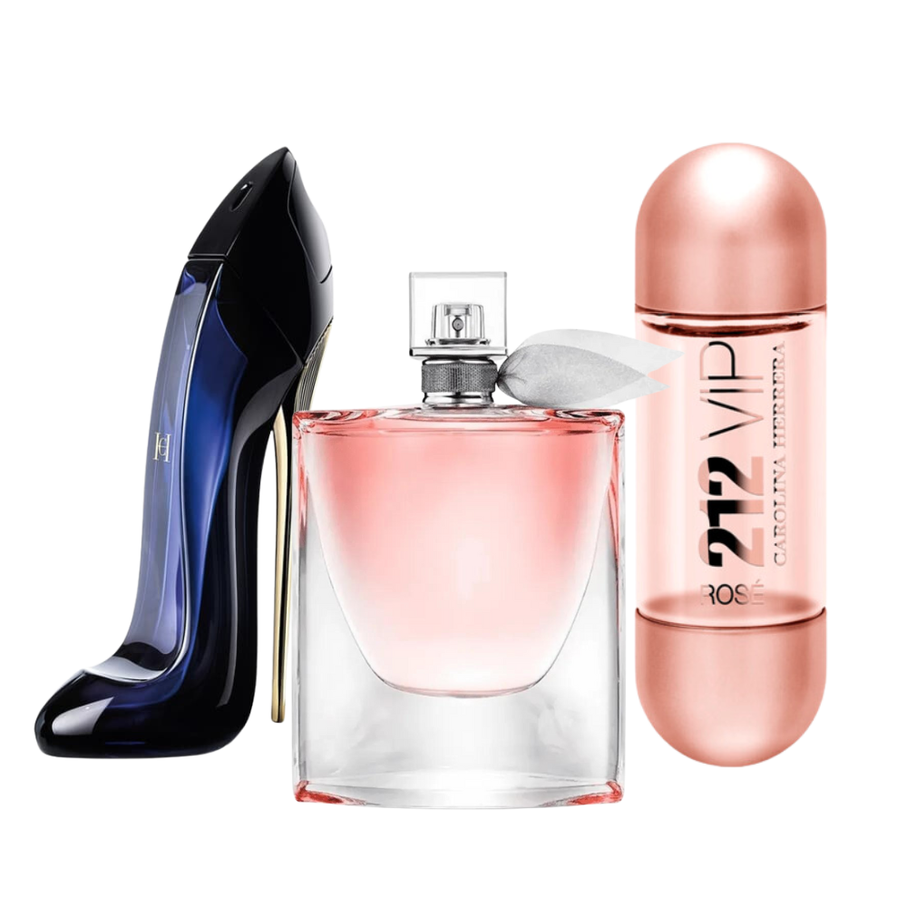 3 Profumi Carolina Herrera GOOD GIRL, Lancôme LA VIE EST BELLE e Carolina Herrera 212 VIP ROSÉ (Eau de Parfum) - - Per donne