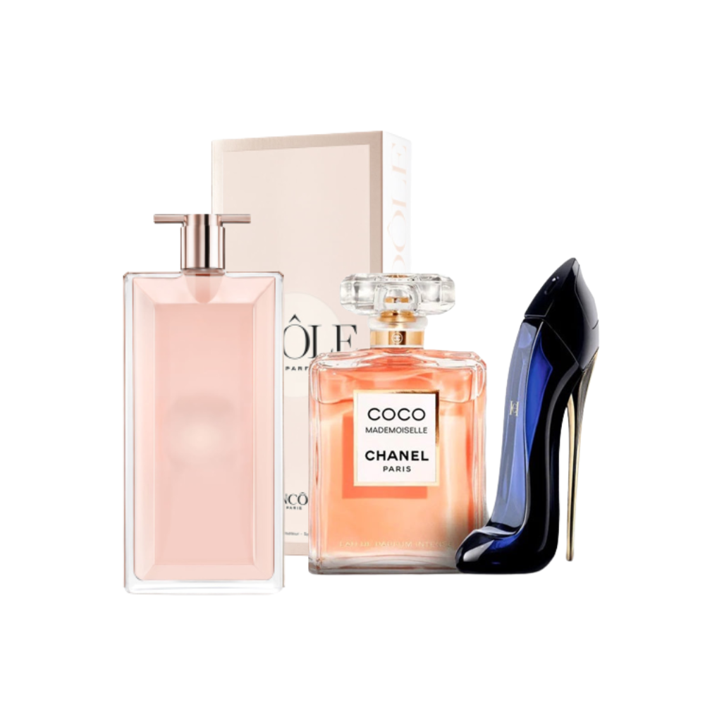 Idôle, Coco Chanel Mademoiselle e Good Girl 50 ml - Profumi per donne