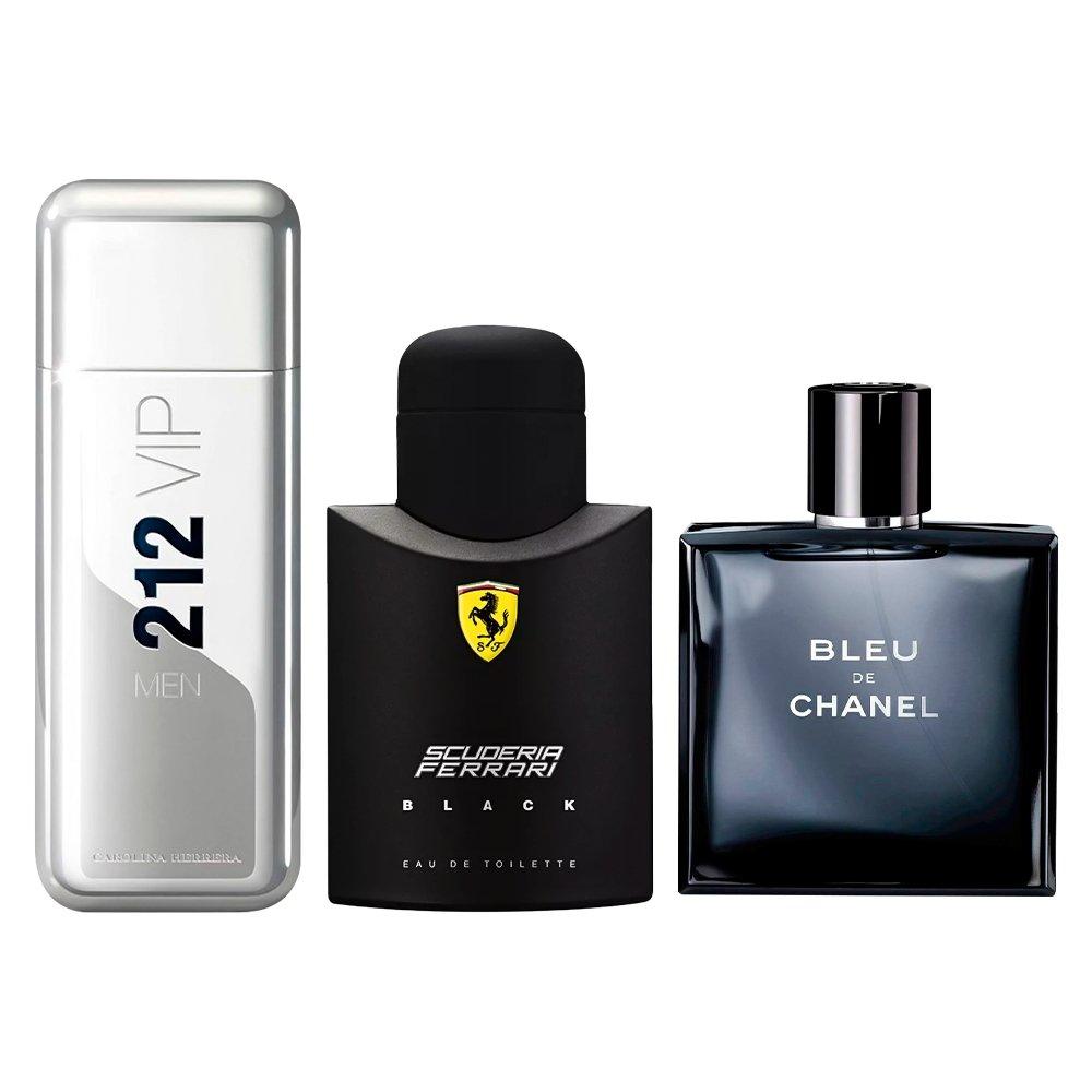 Ferrari Black, 212 VIP e Bleu de Chanel- Profumi per uomini